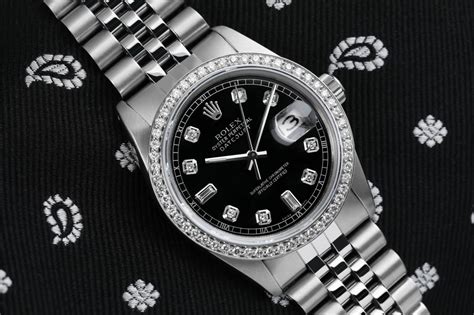 rolex datejust quadrante nero diamanti|rolex datejust 36.